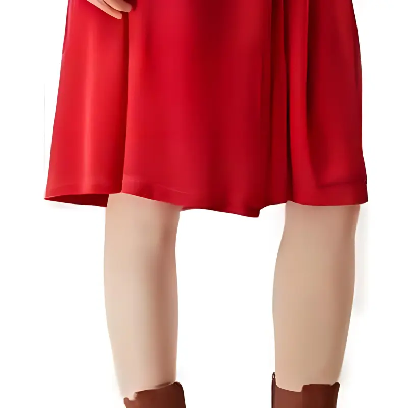 Burberry Long-Sleeved Dresses Women's Bright Red-3