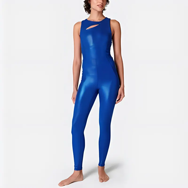 Sweaty Betty Jumpsuit Women's Blue Background Gradient Point Foil Print-1