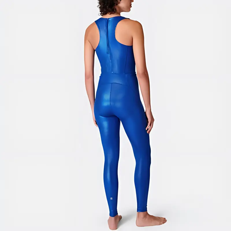 Sweaty Betty Jumpsuit Women's Blue Background Gradient Point Foil Print-2