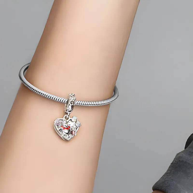 Pandora Sterling Silver Enamel Pendants Women's Silver-2