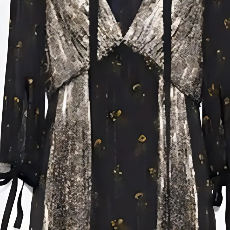 COACH Long-Sleeved Dresses Women's Black-4