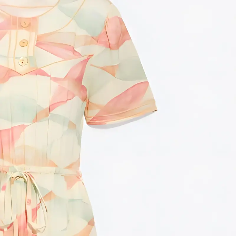 COACH Short-Sleeved Dresses Women's Beige Yellow-3