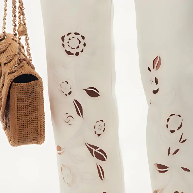 CHANEL 24 New Spring And Summer Arrivals Jeans Women's White-3