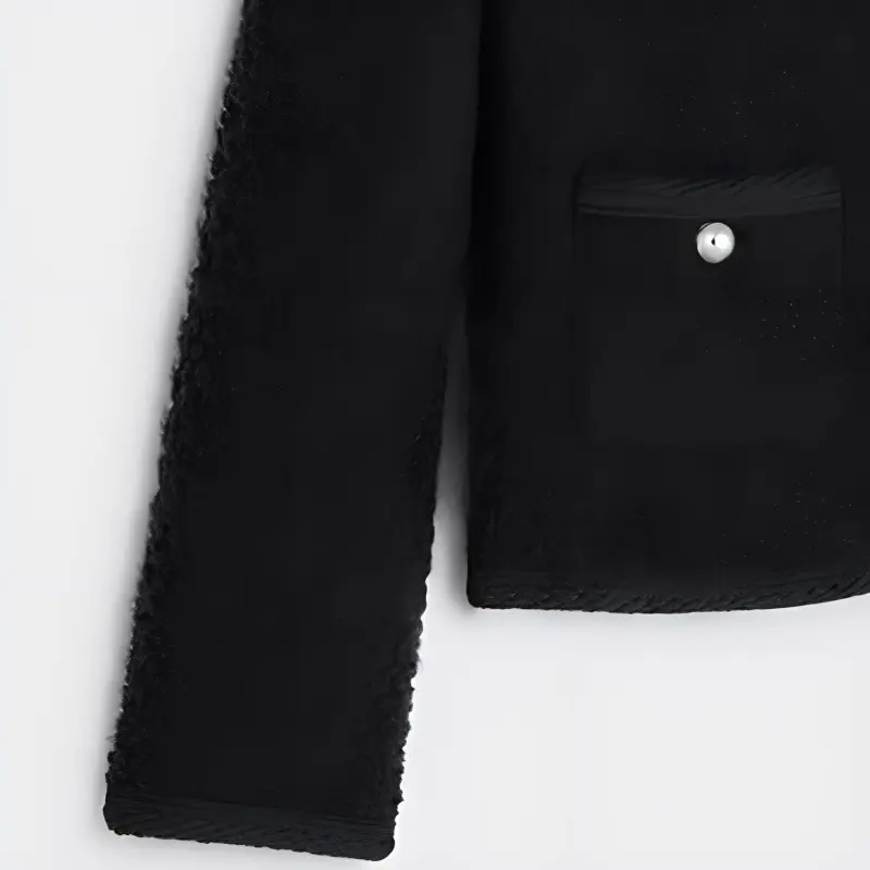 CELINE Buttoned Crewneck Jacket-8