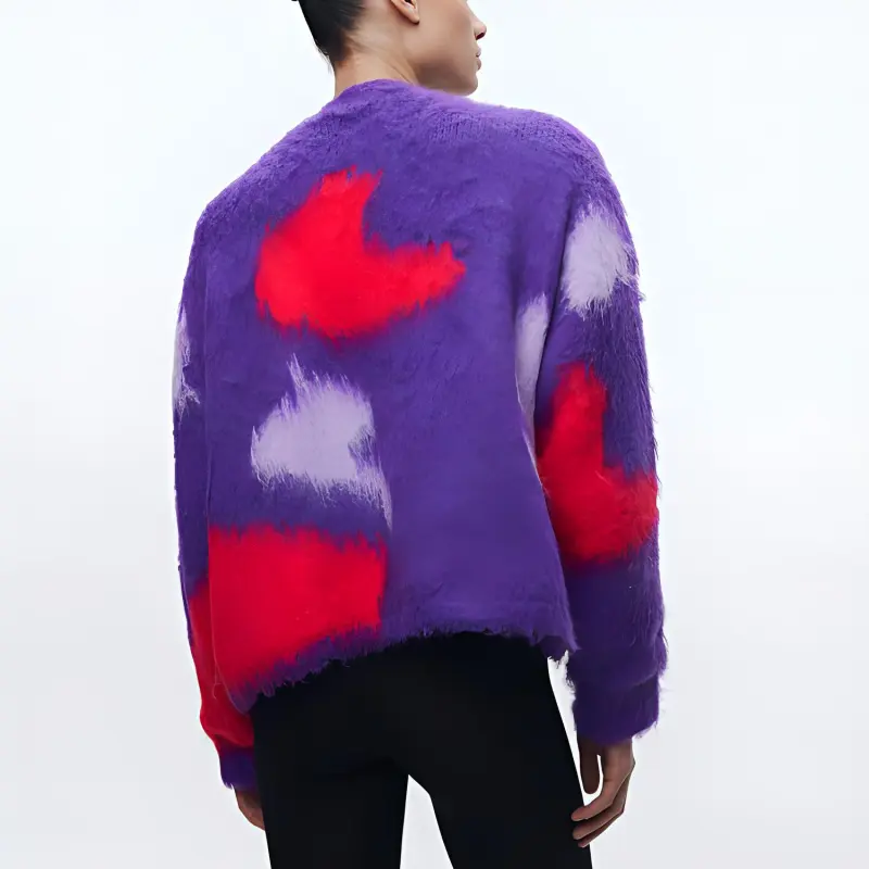 ZARA Sweater Women's Dark Purple-2