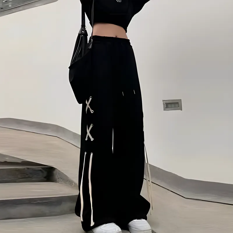 EOEI SS24 Casual Pants Women's Black-1