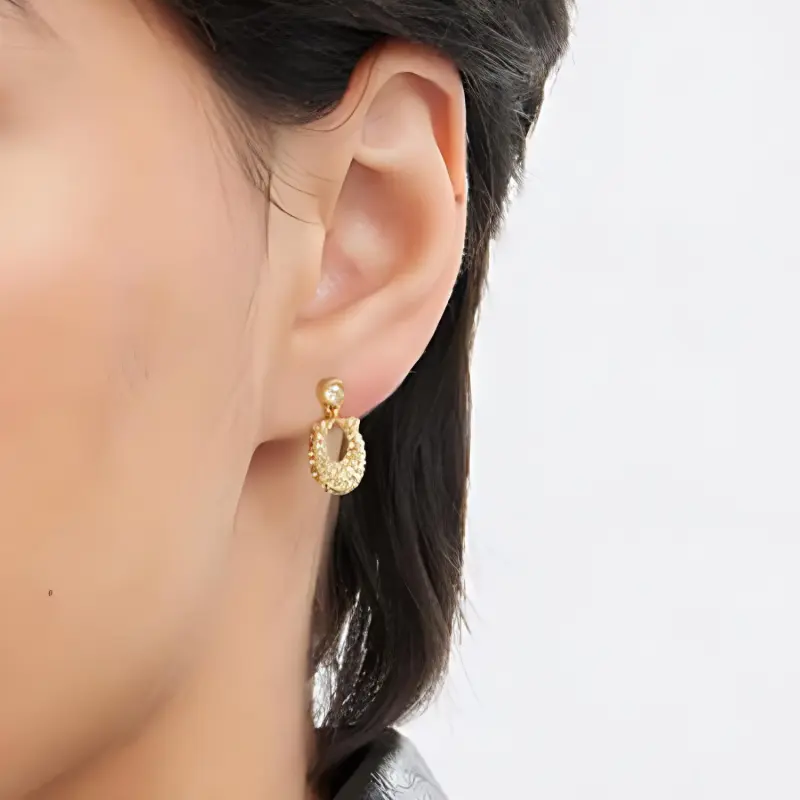 COACH Brass Earrings Women's Gold-1