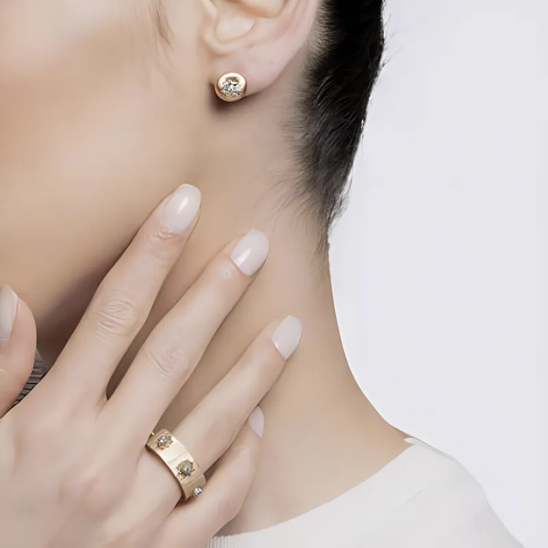 BUCCELLATI White Gold, Diamond Earrings Women's Gold-4