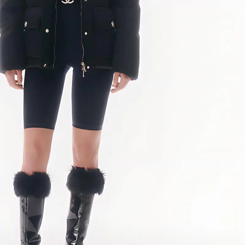 CHANEL Puffer Jacket Women's Black-4