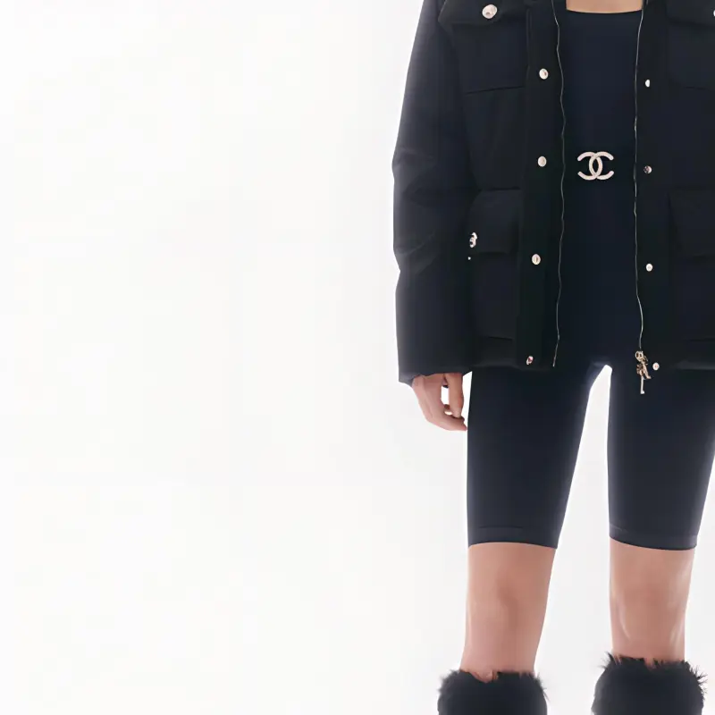 CHANEL Puffer Jacket Women's Black-2