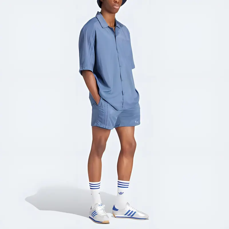 Adidas Originals Fashion Short Sleeve Shirt Shirt Men's Blue-1
