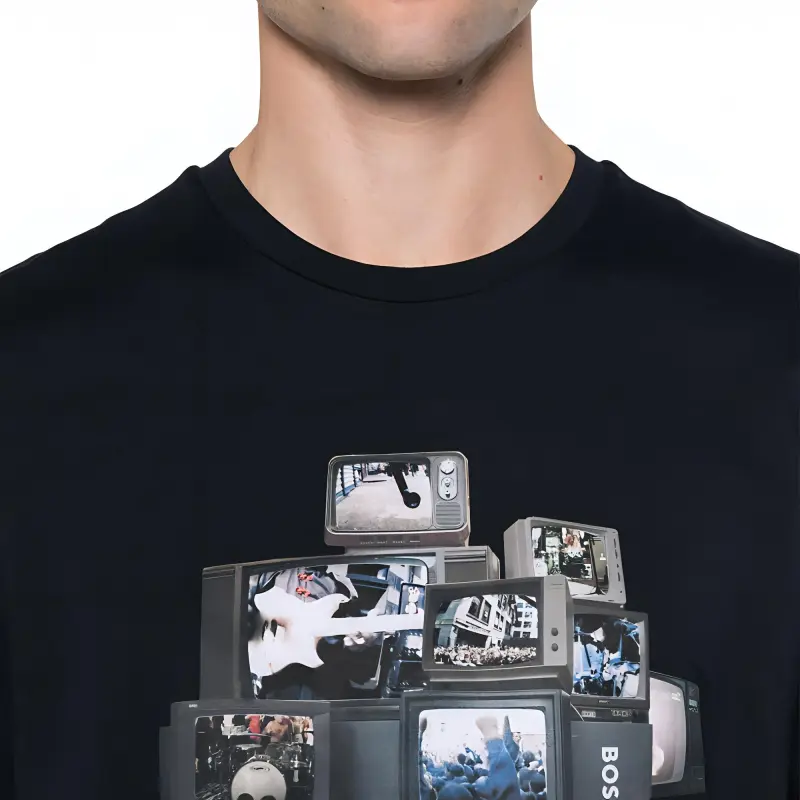 HUGO BOSS SS24 T Shirt Men's Blue-4