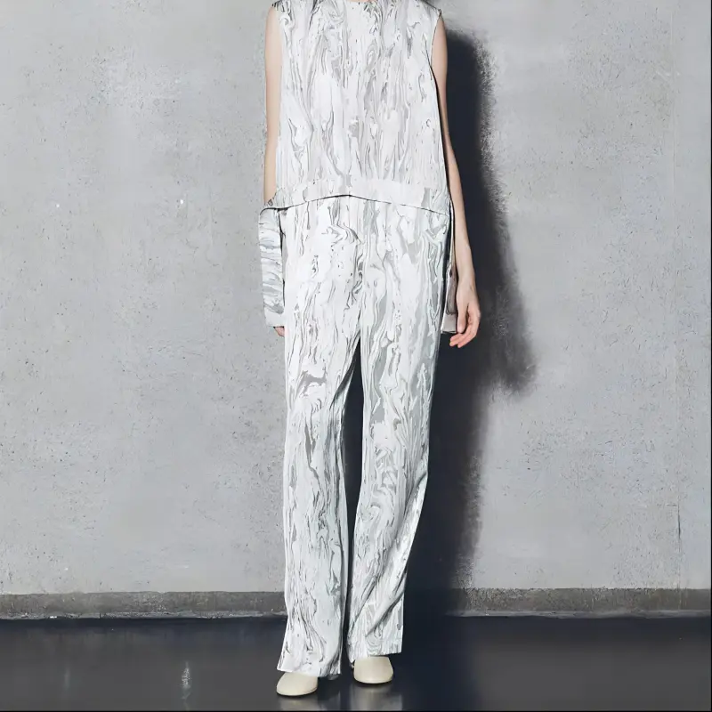 08 SIRCUS SS24 Casual Pants Unisex Ecru-2
