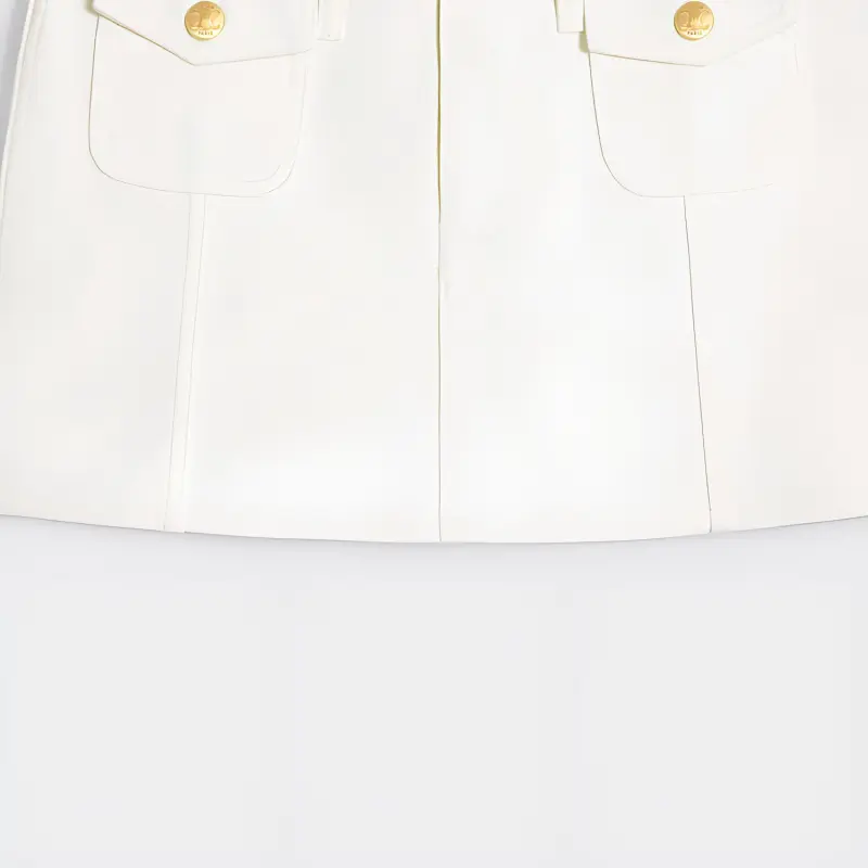 CELINE SS24 Denim Short Skirts Women's White-2