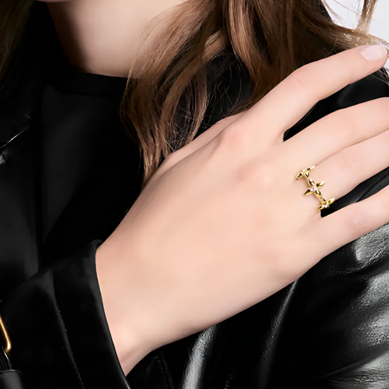 LOUIS VUITTON Louisette Signature Ring-3