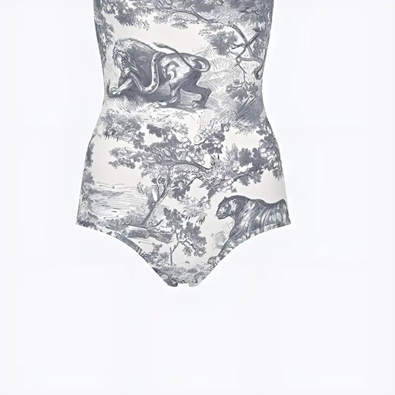 DIOR DIORIVIERA FW24 One-piece Swimsuit Women's White-3