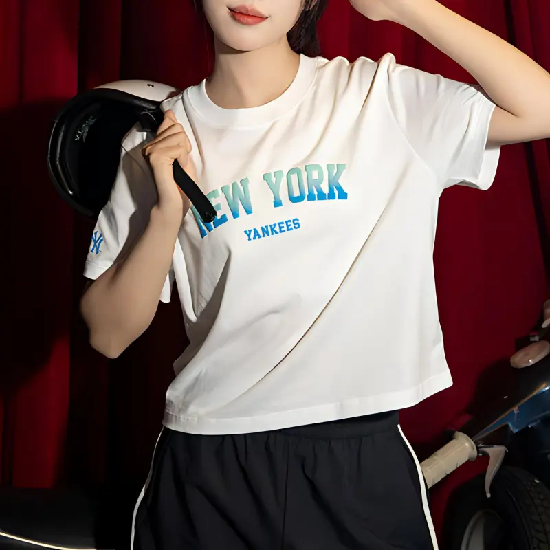 MLB New York Yankees T Shirts Women's Ecru-3