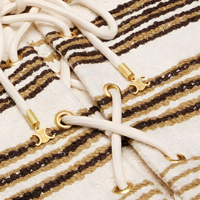 CELINE Baja Striped Tie Detailed Mini Dress-2