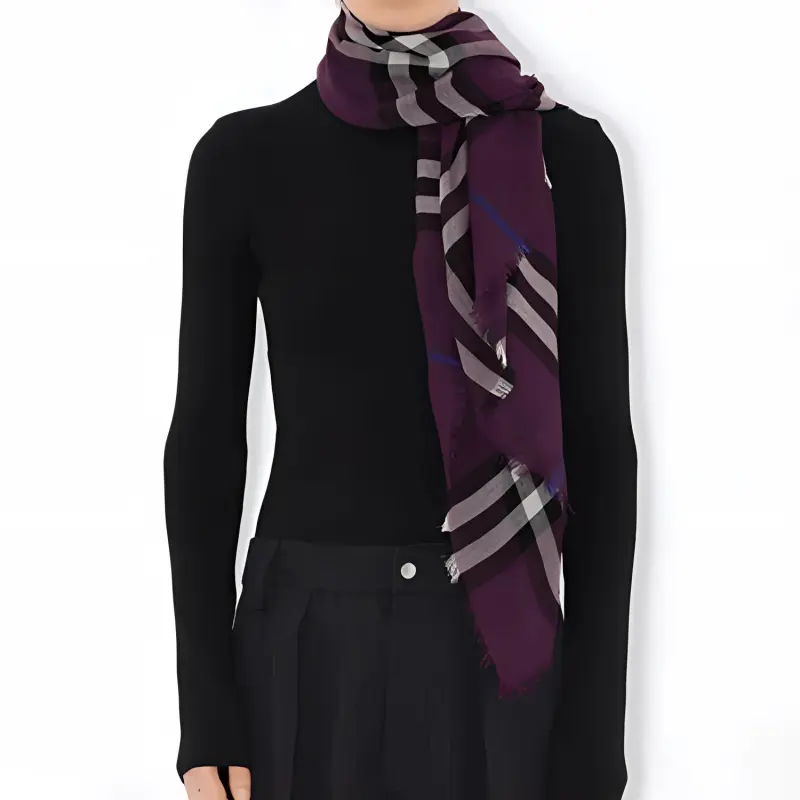Burberry Check Wool Scarf-3