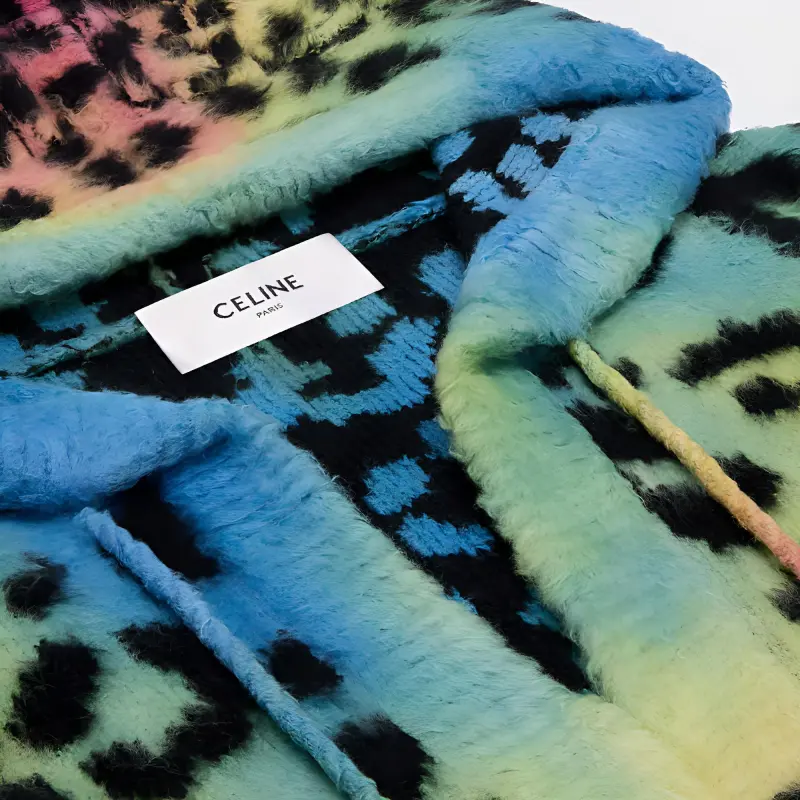 CELINE Oversized Baja In Leopard Print Brushed Cotton-4