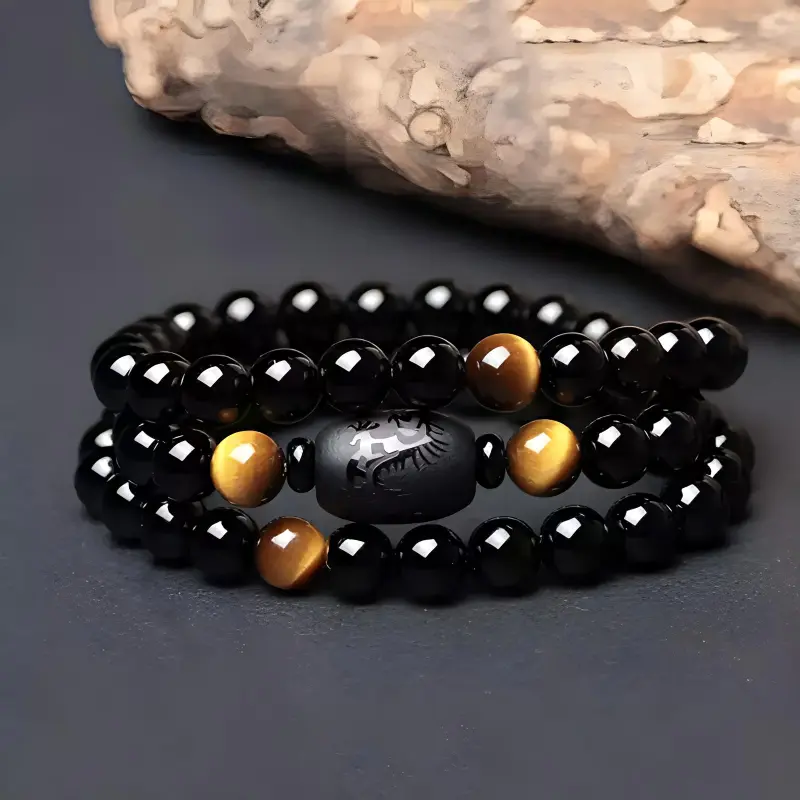 JONNY MOORE Obsidian Bracelets Men's-2