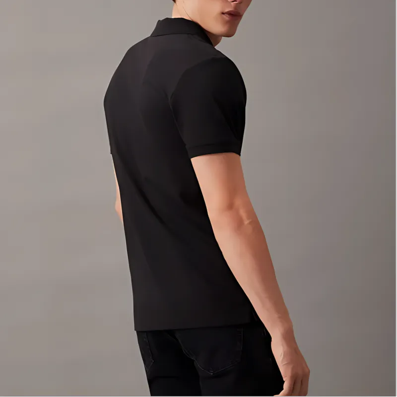CALVIN KLEIN Polo Shirt Europe Version Men's Black-2