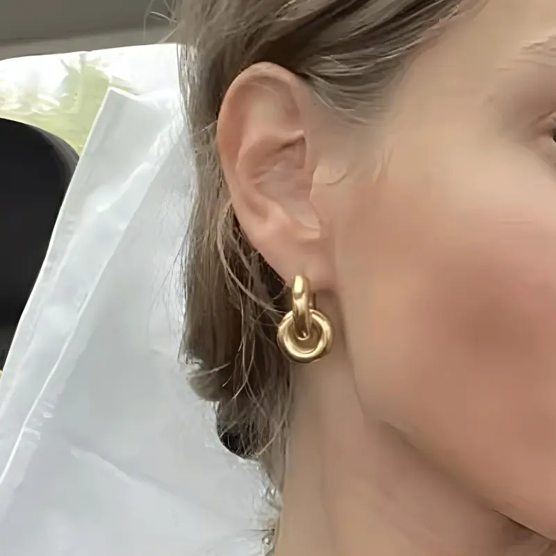 LIÉ STUDIO Copper Plated 925 Sterling Silver Earrings Women's Gold-2