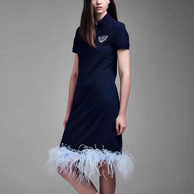 MARDI MERCREDI SS24 Short Sleeved Dresses Women's Deep Navy Blue-2