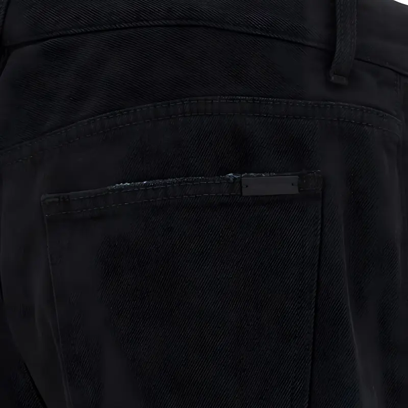 SAINT LAURENT Buttoned Straight Leg Jeans-4