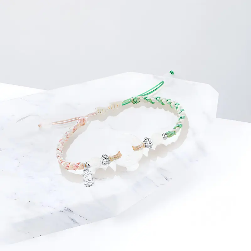 D.K.X Colored Glaze Rope Bracelets Unisex-2
