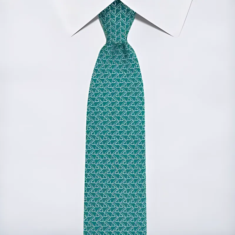 FERRAGAMO Silk Ties Men's Green-2