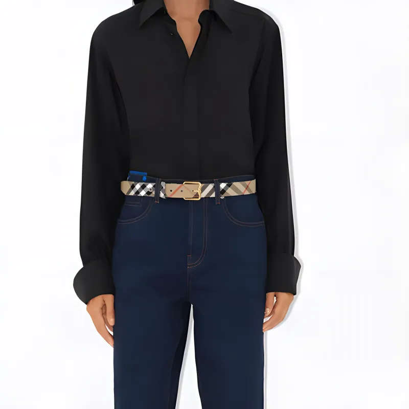Burberry Check B Line Belt-2