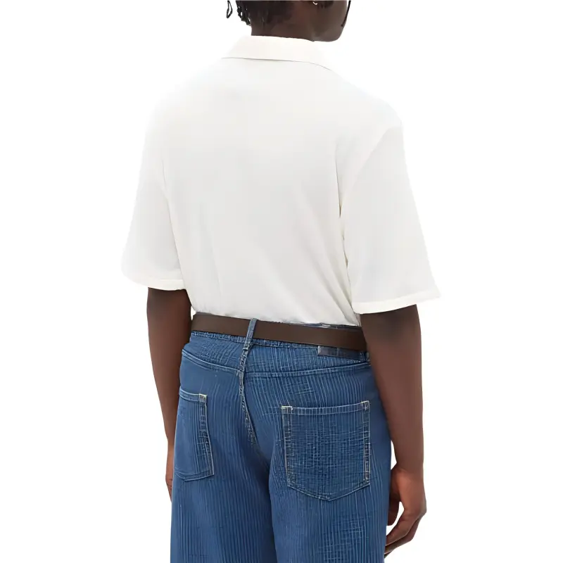 OUR LEGACY Textured finish Short sleeved Box Shirt-4
