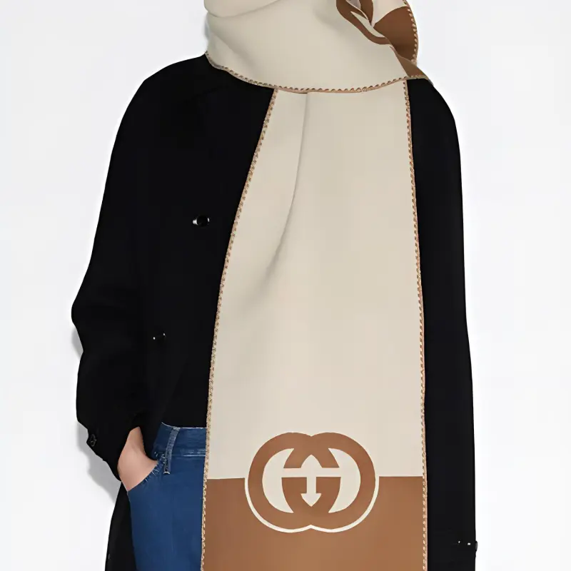 GUCCI Interlocking G logo Scarf-3