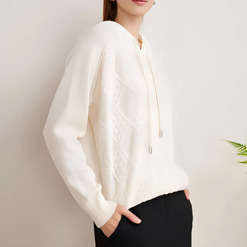 YINER GoodLand Knitwear Women's Ecru-3