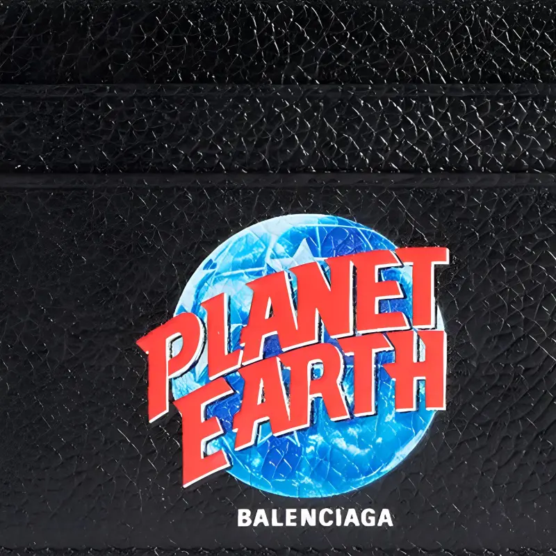 Balenciaga Planet Earth Printed Long Cardholder-2