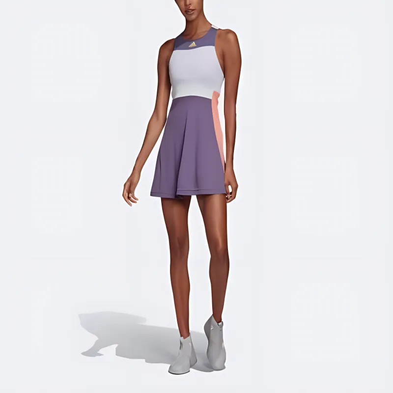Adidas Sleeveless Dress Women's White Purple-1
