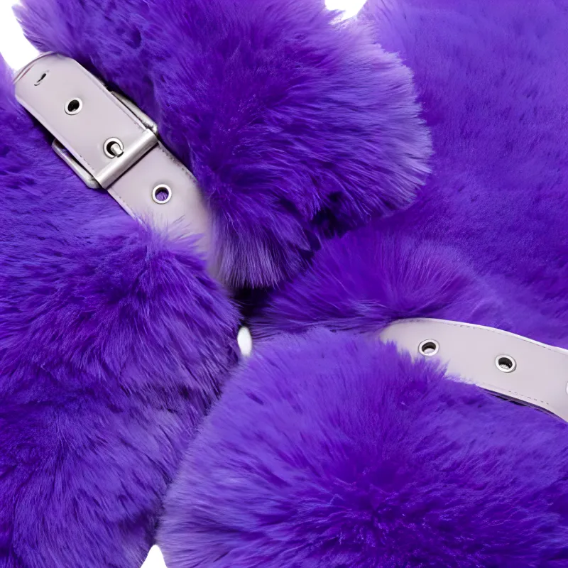 Acne Studios Polyester Gloves Unisex Purple-1
