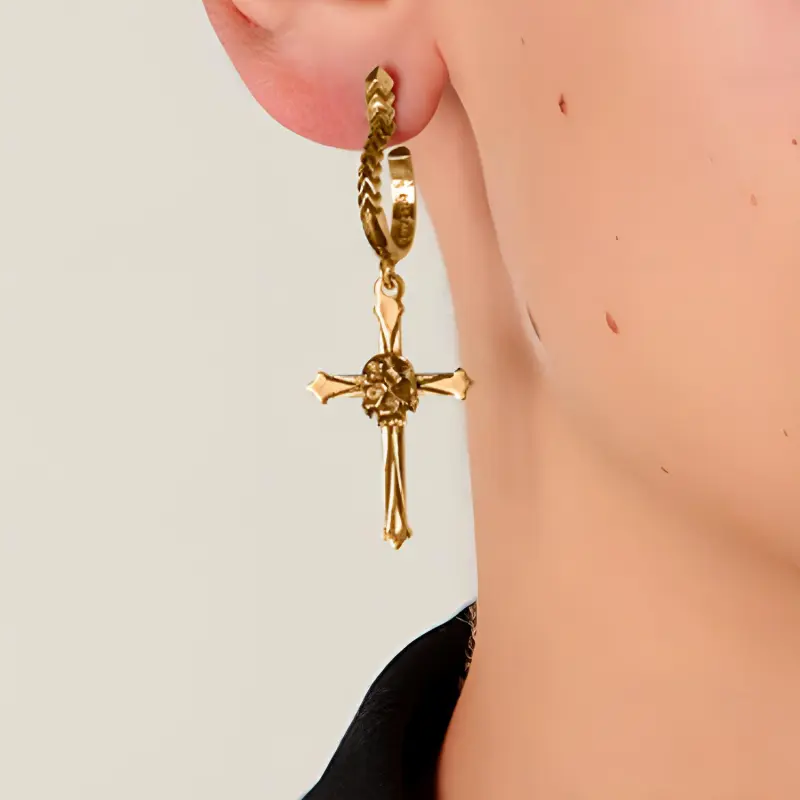 EMANUELE BICOCCHI Cross Single Earring-1