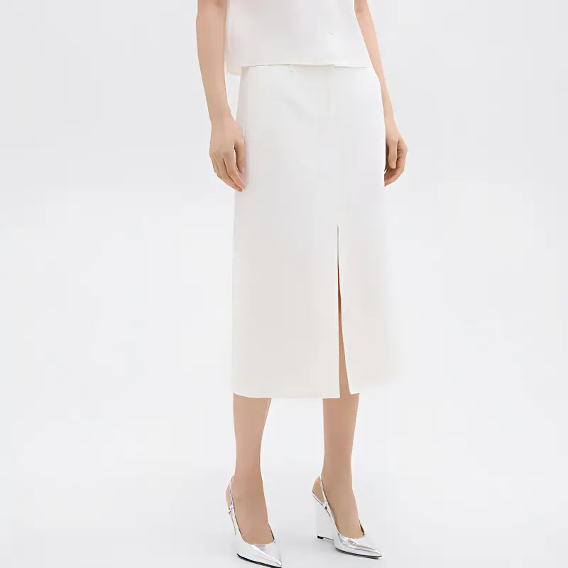 THEORY Casual Long Skirt Women's White-1