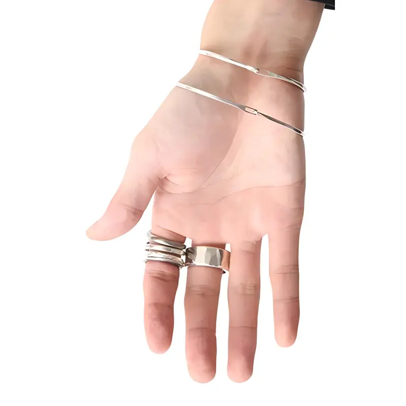 Werkstatt Munchen 925 Sterling Silver Bangles Unisex Silver-3
