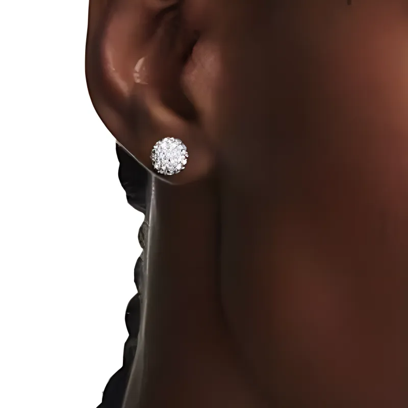 Swarovski Rhodium-Plated Stud Earrings Women's Silver-4