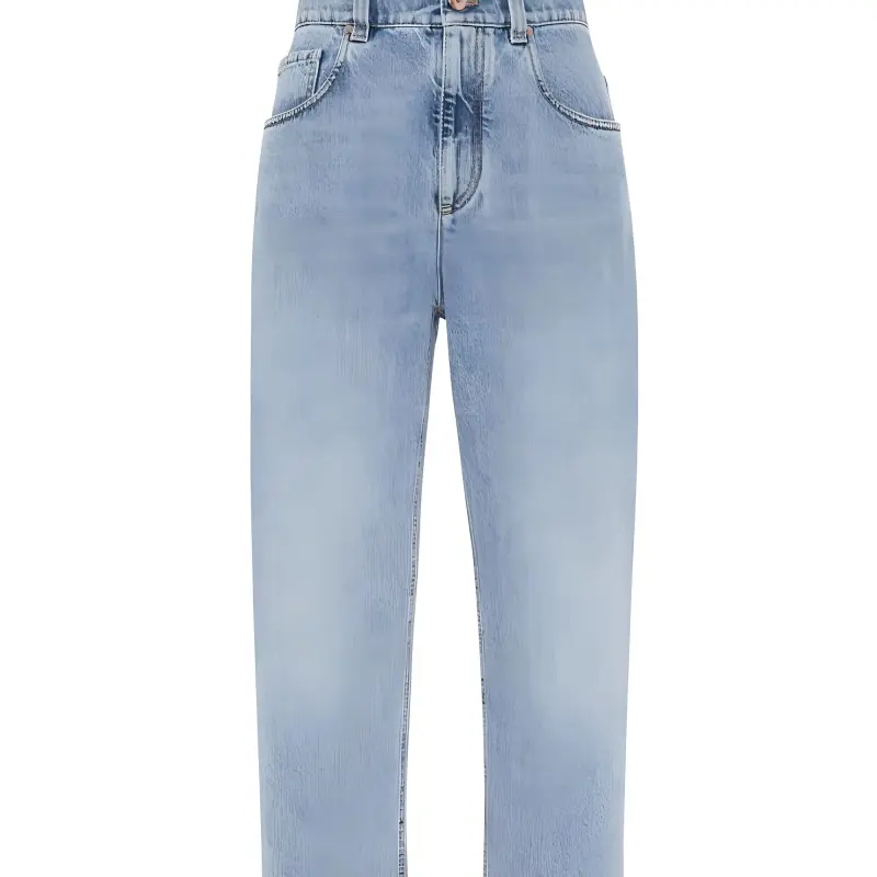 Brunello Cucinelli Monili Embellished Denim Baggy Tapered Jeans-4