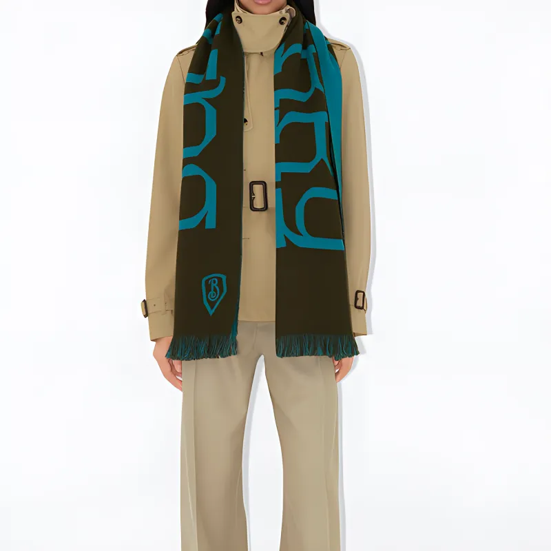 Burberry Logo Wool Scarf-2