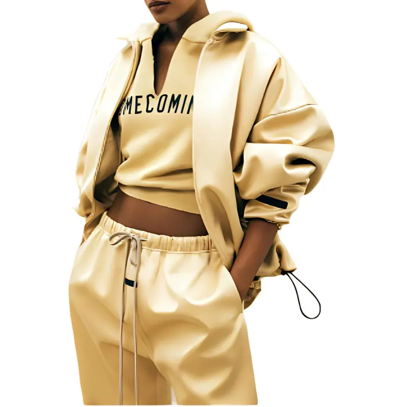 Fear Of God Essentials Women'ss Satin Nylon Bomber Jacket Amber-2