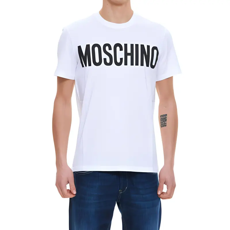 MOSCHINO Logo Printed Crewneck T Shirt-1