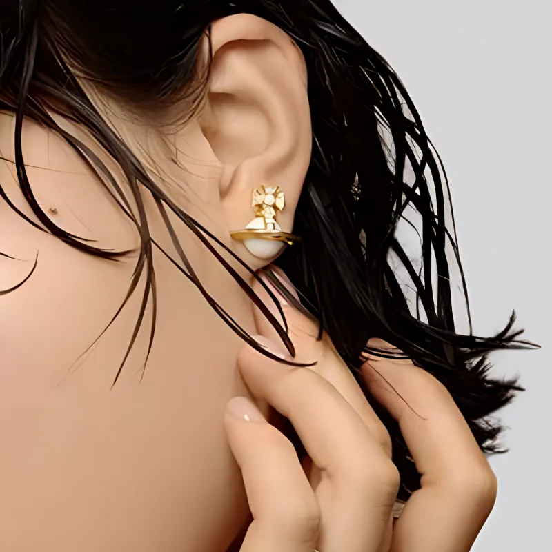 Vivienne Westwood Brass Earrings Women's Gold-2