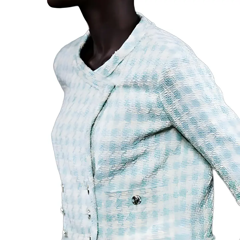 CHANEL Jackets Coats Women's Light Blue-4