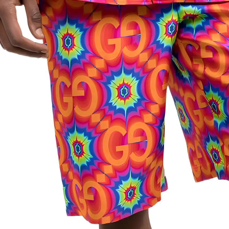 GUCCI Gg Psychedelic Silk Shorts-2