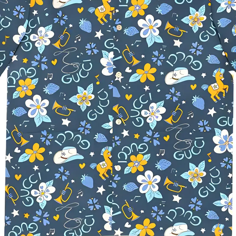 GUCCI Shirts Men Blue-2